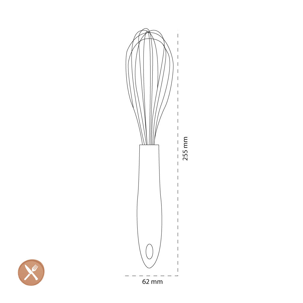 Tools2Cook - Silikon-Schneebesen Muskatgrau