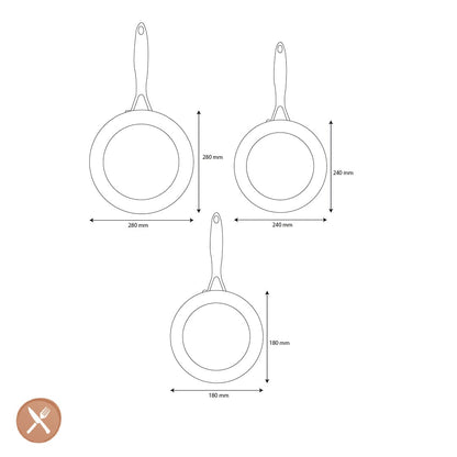 GreenPan - Geneva 3-delige Koekenpannenset 18/24/28 cm Pannenset GreenPan 
