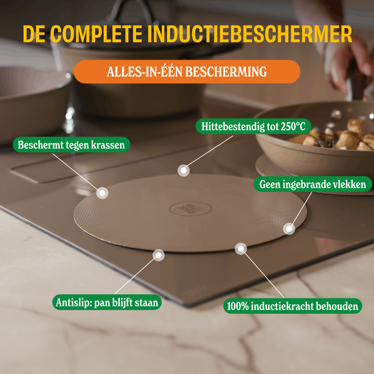 Cook & Pan - Taupe of Mind Induktionsschutz-Set - 4er-Pack
