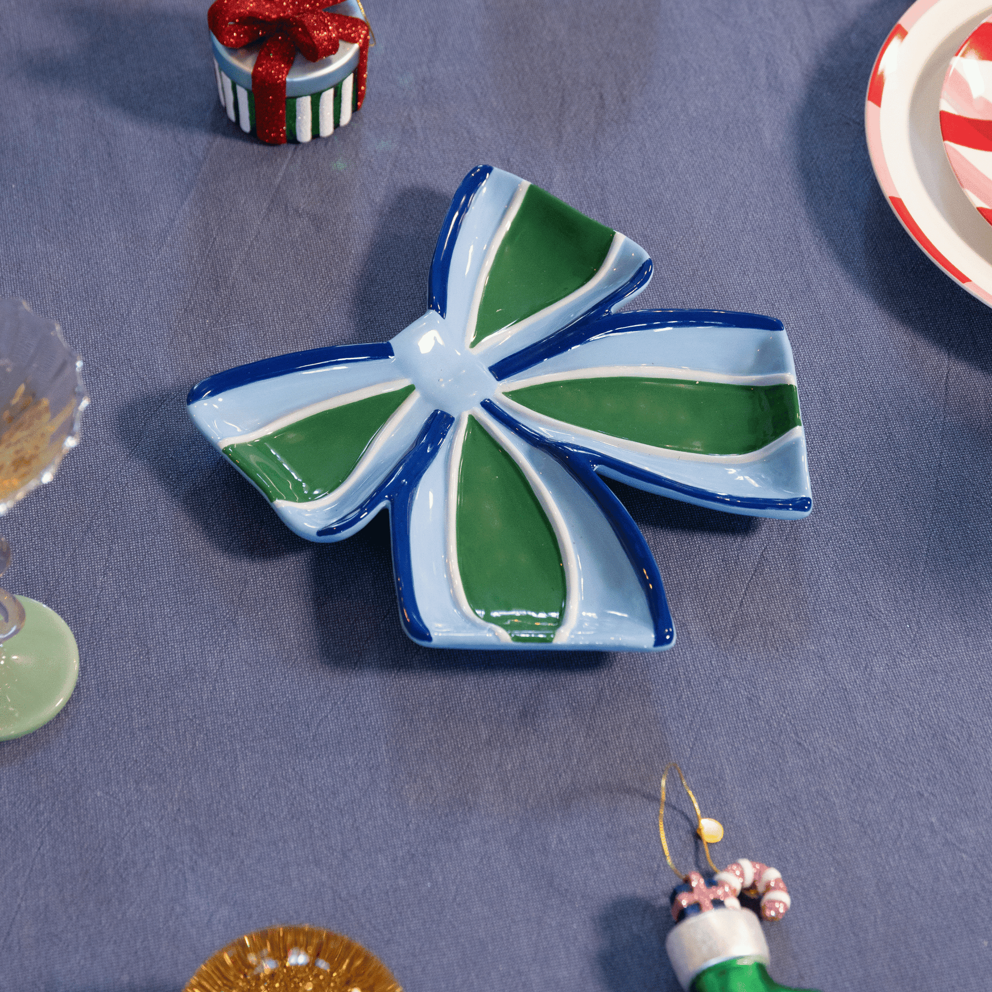 &Klevering - Bord Strik - Blauw &Klevering 