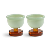 &amp;Klevering - Coquetiers Cantine - Ambre - Lot de 2 Coquetiers &amp;Klevering