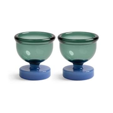 &Klevering - Eierdopjes Cantine - Blauw - Set Van 2 Eierdop &Klevering 