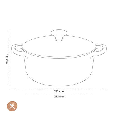 Le Creuset - Braadpan Signature rond Caribbean Blue 20cm 2,4l Le Creuset 