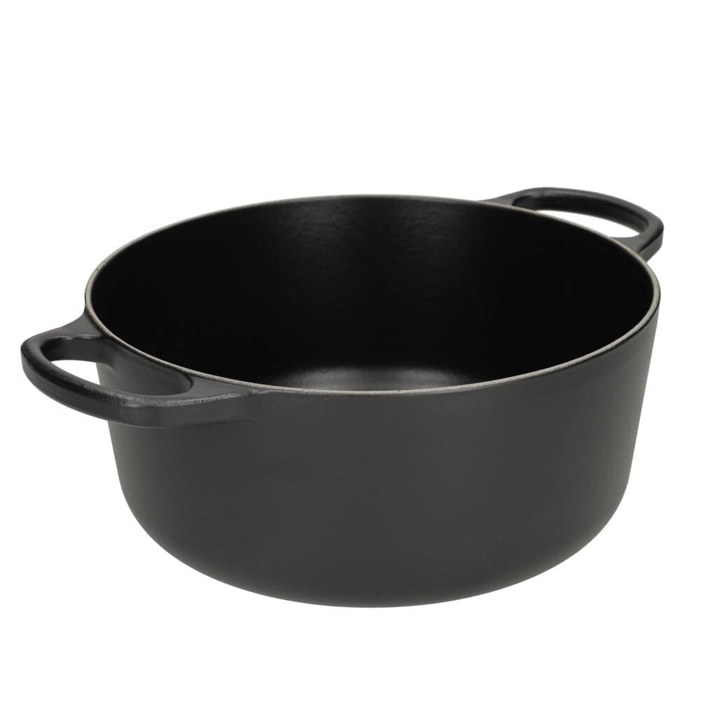 Le Creuset - Braadpan Signature rond Mat Zwart 28cm 6,7l (zwart interieur) Le Creuset 