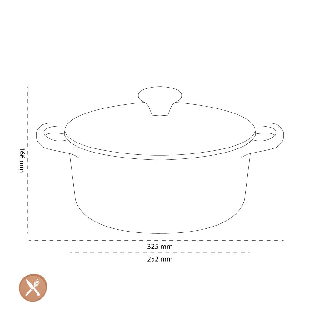 Le Creuset - Braadpan Signature rond Meringue 24cm 4,2l Le Creuset 