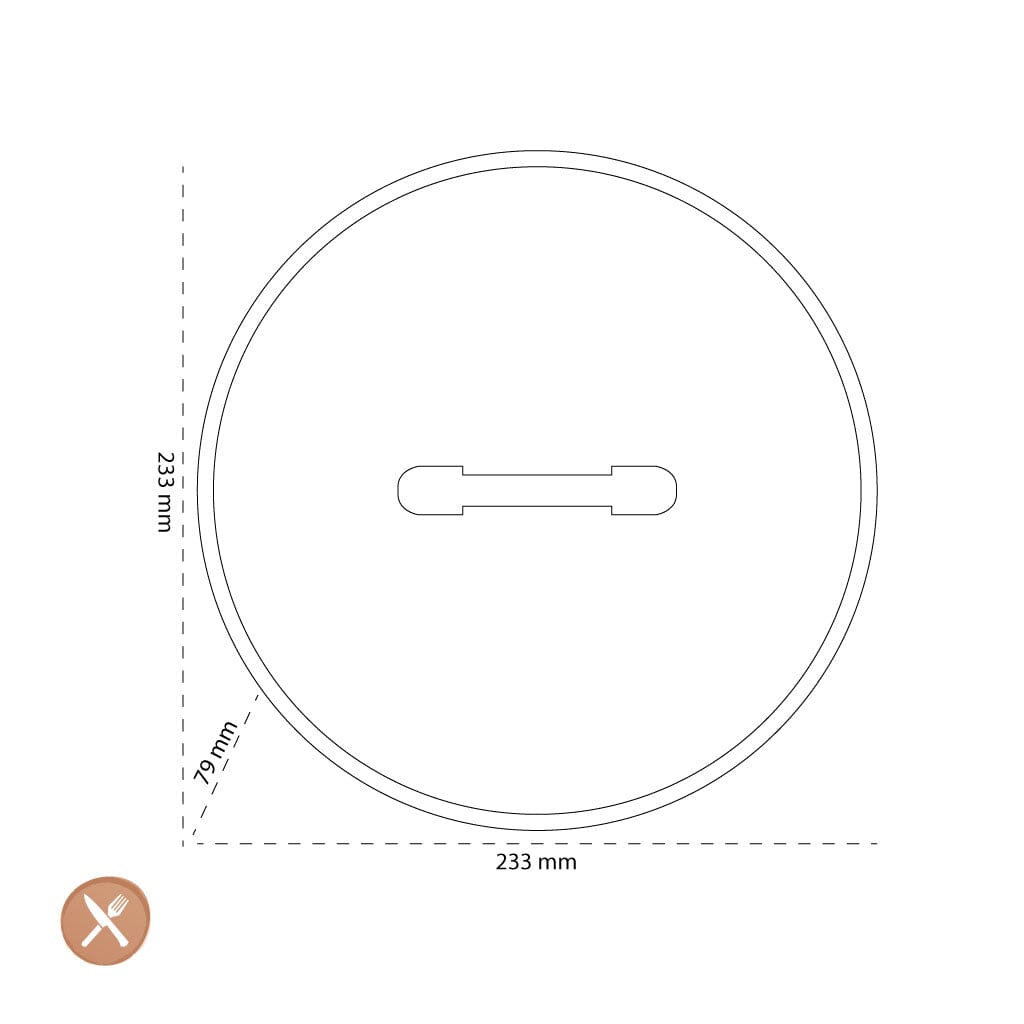 Le Creuset - Glazen Deksel passend op gietijzer en anti-aanbak 22cm Pannendeksel Le Creuset 