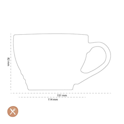 Le Creuset - Grote Cappuccino Mok Oranjerood 0,4l Le Creuset 