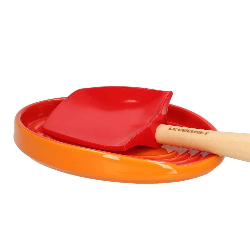 Le Creuset - Lepelhouder ovaal Oranjerood 15cm Lepelhouder Le Creuset 