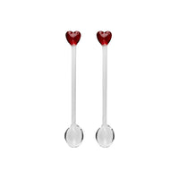 Lepelclub - Glazen Lepels - Hart - Rood LepelClub 