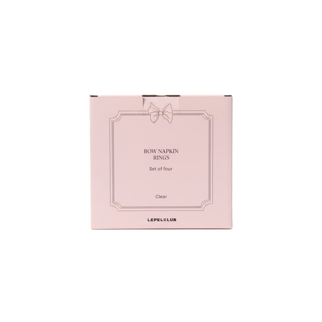 Lepelclub - Servetringen Bow - Transparant - Set Van 4 LepelClub 