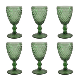 Medard de Noblat - Diamond - Wine Glass 20cl - Green (set of 6) Medard de Noblat 