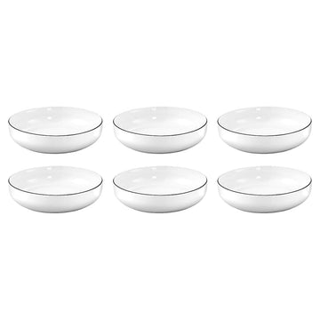 Medard de Noblat - Yaka Black Saladebord 20 cm (set van 6) Pastaborden Medard de Noblat 