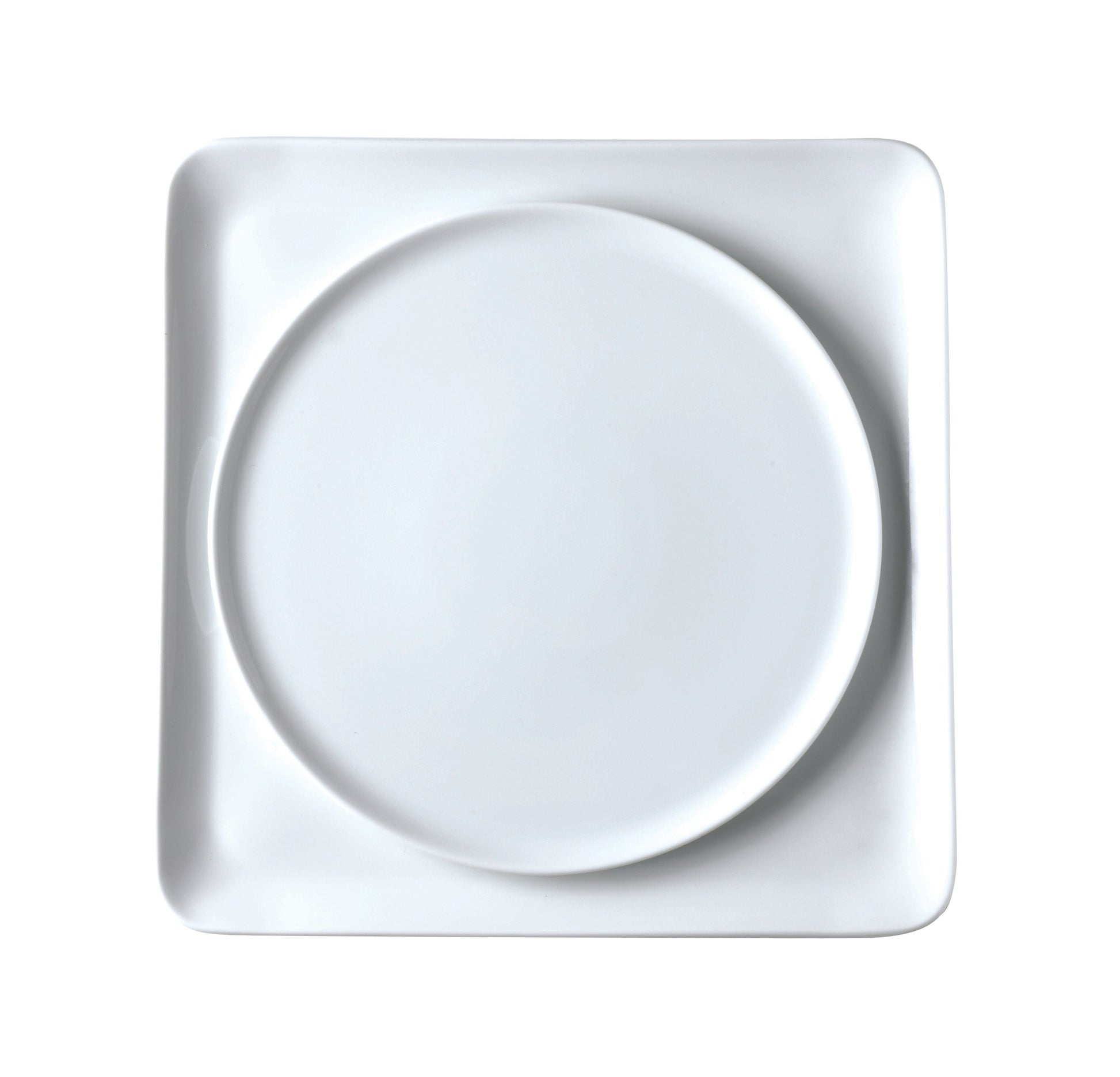 Medard de Noblat - Yaka White Vierkant Dinnerbord 25.5x25.5 cm (set van 6) Dinerborden Medard de Noblat 