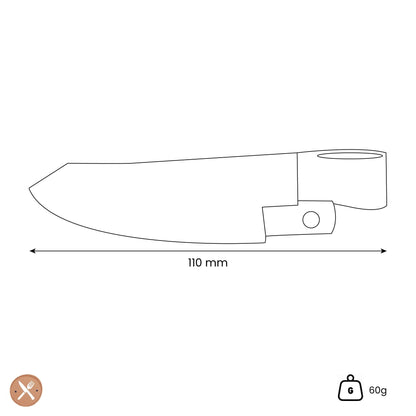 Messermeister - 11 cm lange leren schede voor het Overland koksmes Messen holster Messermeister 
