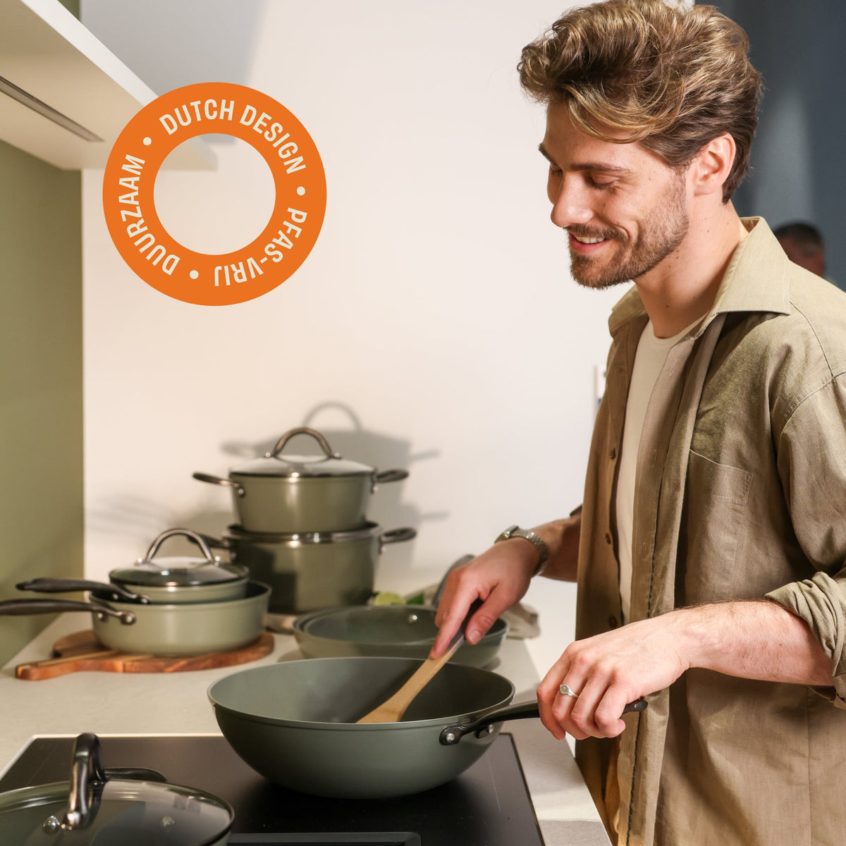 Cook & Pan Dark Olive Koekenpannenset 3-delig