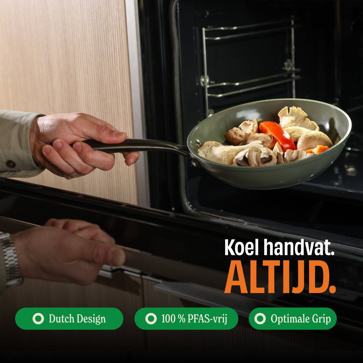 Cook & Pan Dark Olive Koekenpannenset 3-delig