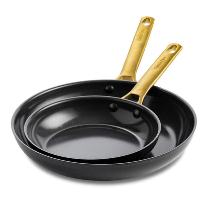 GreenPan - Padova Reserve Black 2-teiliges Pfannenset mit keramischer Antihaftbeschichtung 20/26 cm