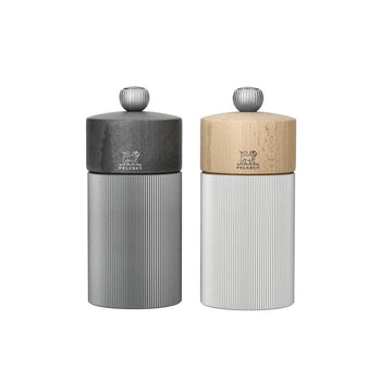 Peugeot - Line Peper- en Zoutmolen set 12 cm Carbon en Aluminium Peper- en Zoutmolen set Peugeot 