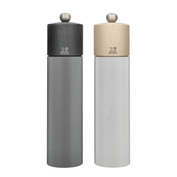 Peugeot - Line Peper- en Zoutmolen set 22 cm Carbon en Aluminium Peper- en Zoutmolen set Peugeot 