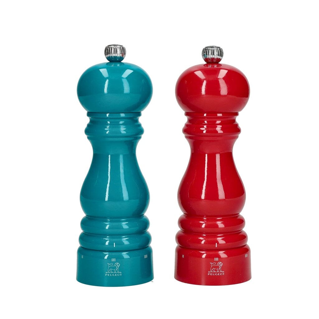 Peugeot - Paris Peper- en Zoutmolen set 18 cm Pacific Blauw en Passion Rood Peper- en Zoutmolen set Peugeot 