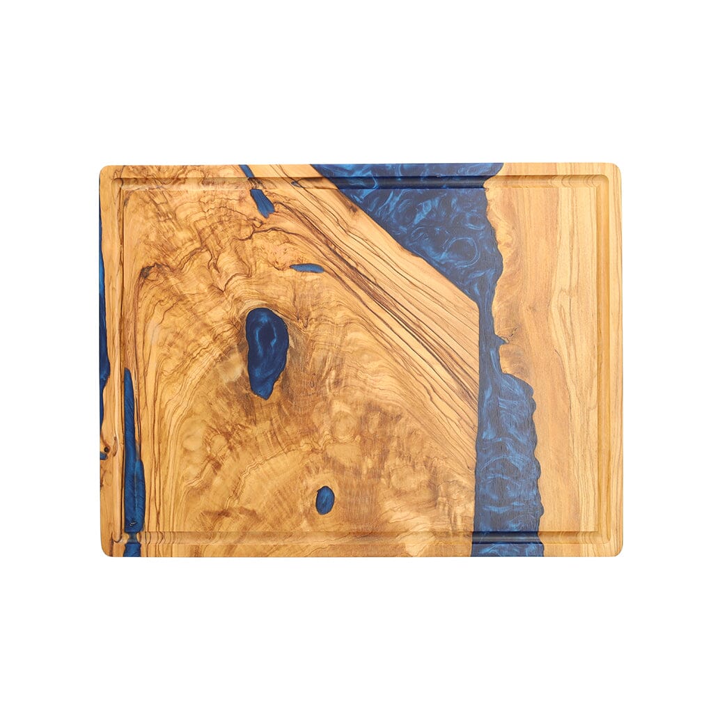 Shinrai Japan - Epoxy Sapphire Snijplank Olijfhout - 40 x 30 x 3 cm Houten snijplank Shinrai Japan 