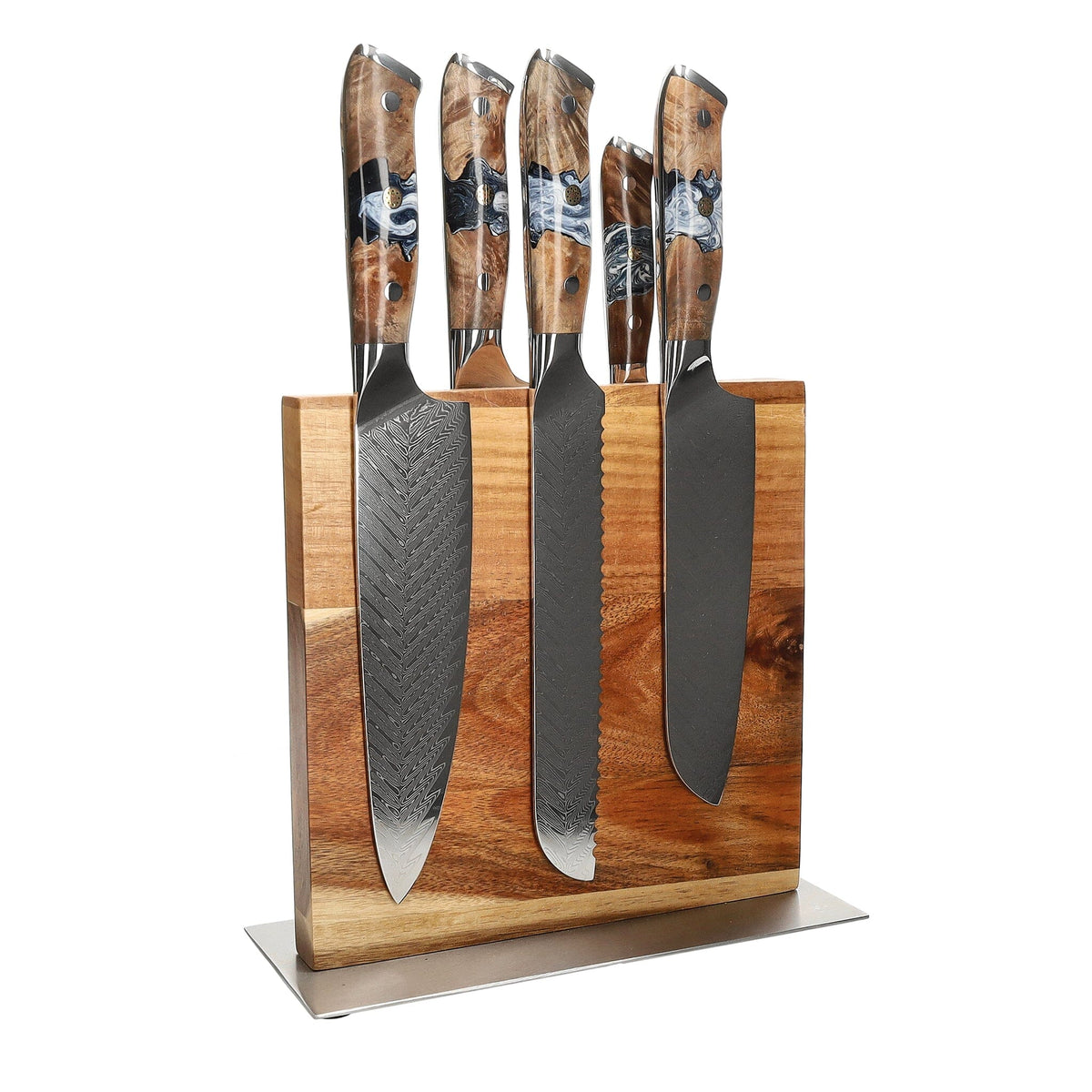 Shinrai Knives - Eclipse 6-teiliges Messerset + Messerblock + Schleifstein