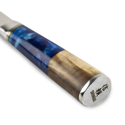 Shinrai Knives - Epoxy Sapphire Damascus Broodmes 20 cm Broodmes Shinrai Knives 