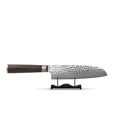 Shinrai Knives - Hammered Damast BR Santoku mes 18 cm Santokumes Shinrai Knives 