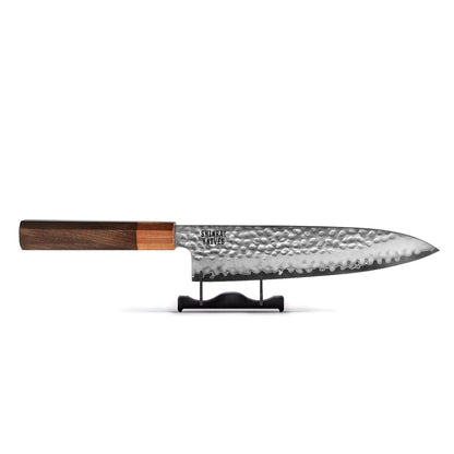 Shinrai Knives - Kigami Exclusive Damascus 5-delige set - Koksmes + Broodmes + Nakiri + Santoku + Schilmes Messenset Shinrai Knives 