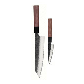 Shinrai Knives - Kurayami 2-delige Damascus Messenset - Kiritsuke + Schilmes Messenset Shinrai Knives 