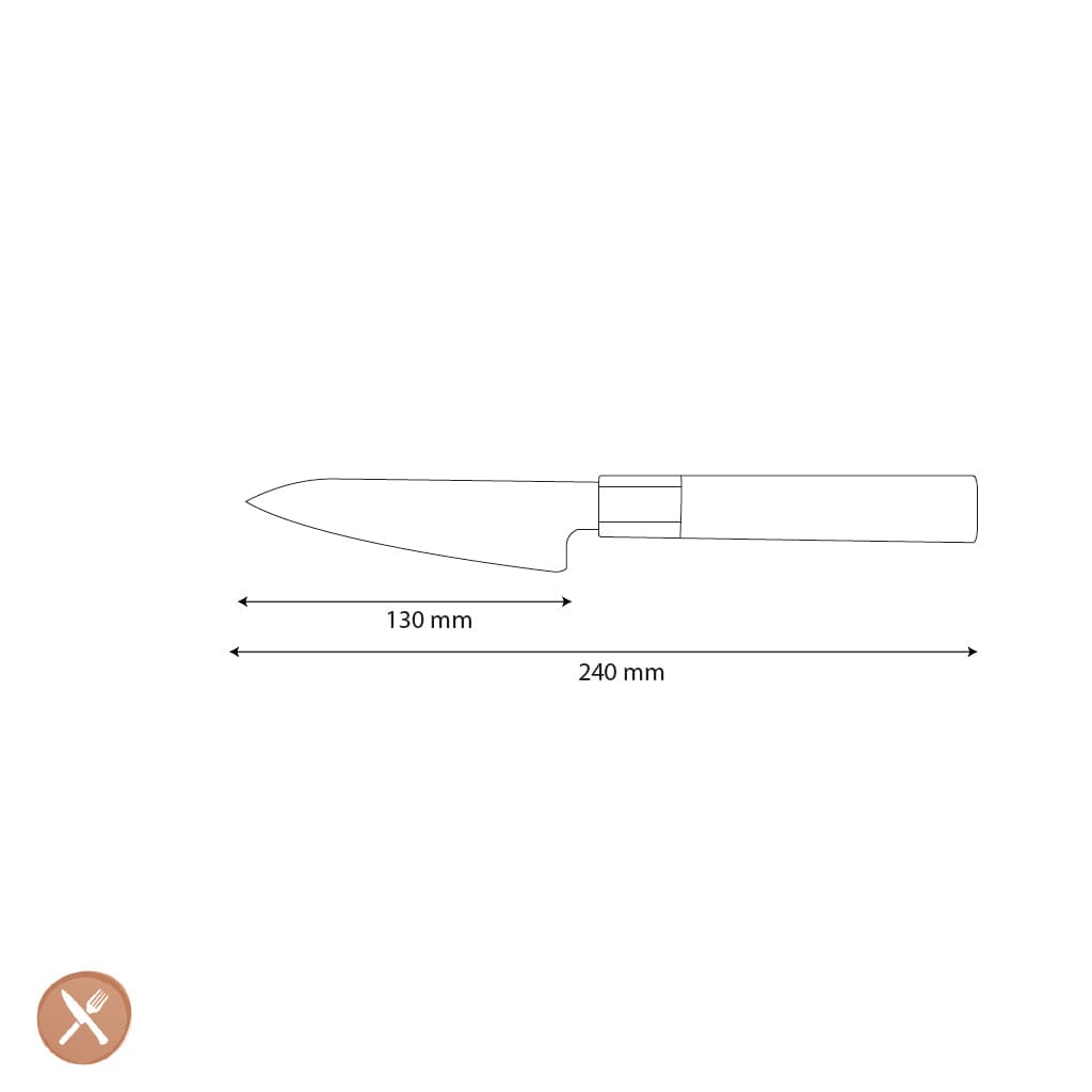 Shinrai Knives - Kurayami Damascus Officemes 13 cm Officemes Shinrai Knives 