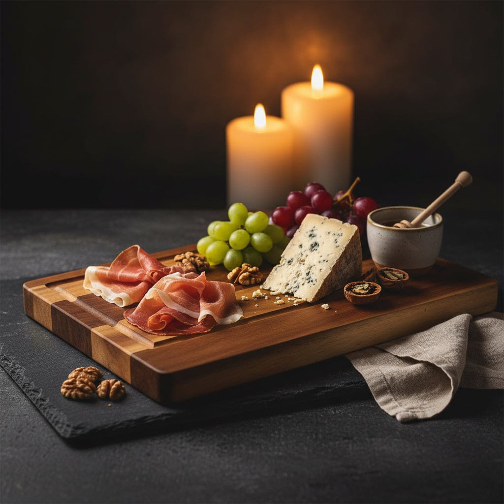 Shinrai Knives - Luxe Snijplank Acaciahout Type 1 - Bundel Houten snijplank Shinrai Knives 