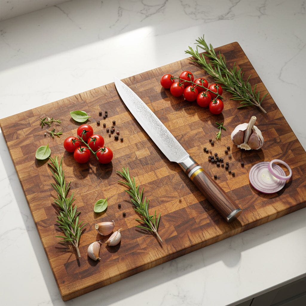 Shinrai Knives - Micarta Jewels 7-delige Damascus Messenset Messenset Shinrai Knives 