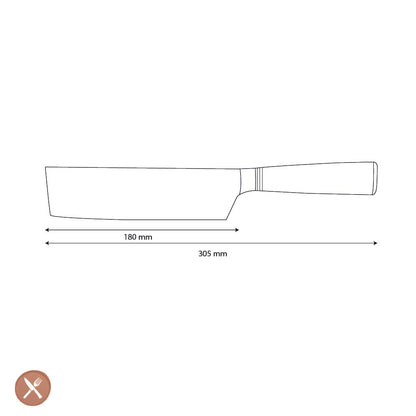 Shinrai Knives - Micarta Jewels Damascus Nakiri 18 cm Nakirimes Shinrai Knives 