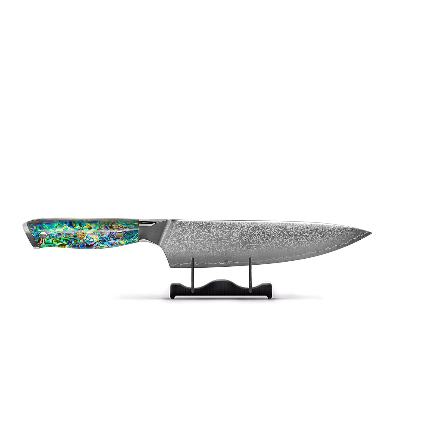 Shinrai Knives - Parelmoer Jewels Damascus Koksmes 20 cm Koksmes Shinrai Knives 