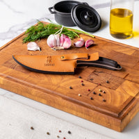 Shinrai Knives - RVS Gladiator Koksmes met holster - Zwart Outdoor koksmes Shinrai Knives 