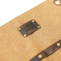 Tablier Shinrai Knives - Tablier marron en toile et cuir de haute qualité