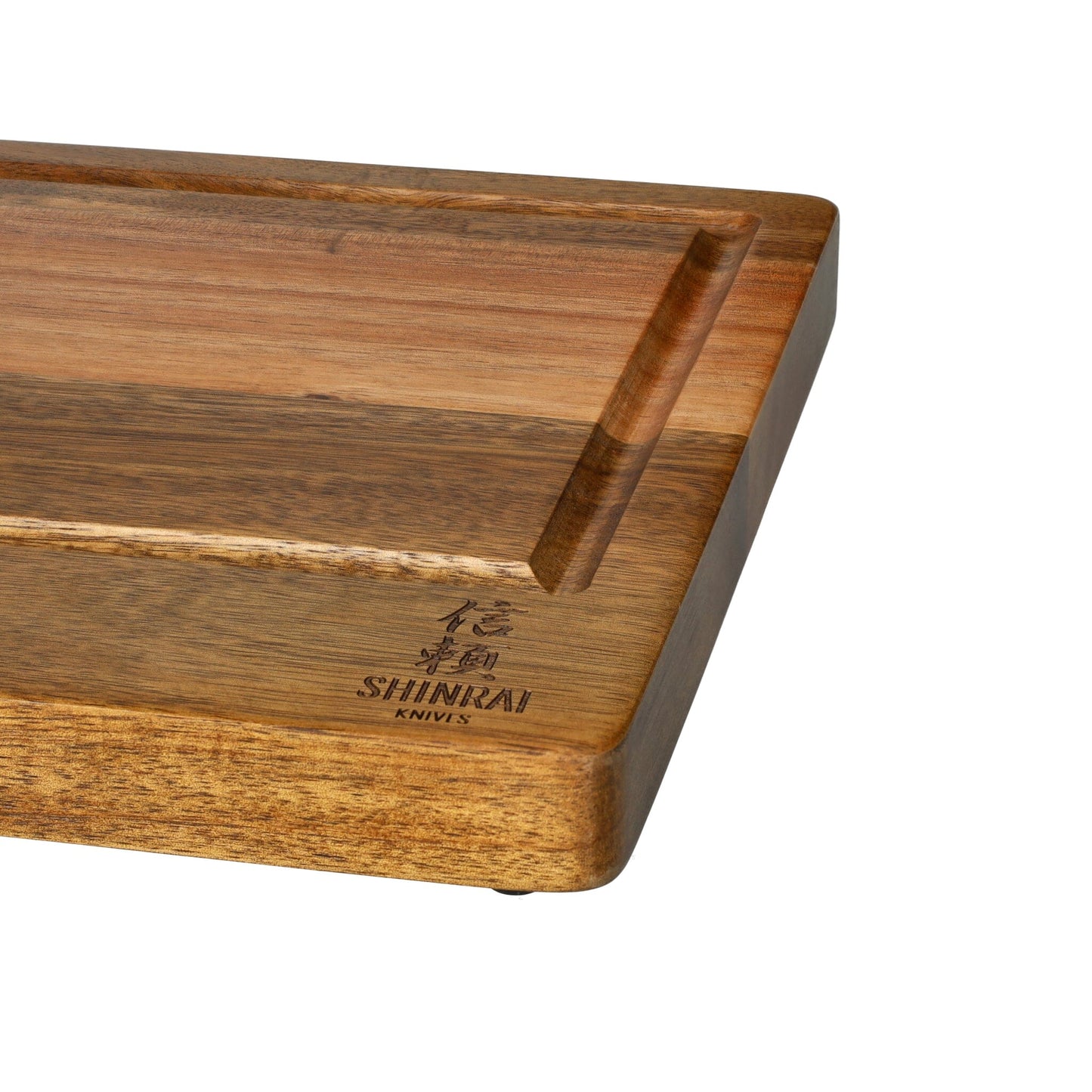 Shinrai Knives - Snijplank Acacia hout - Kopshout - 35 × 25 × 2.5 cm - Type 1 Houten snijplank Shinrai Knives 