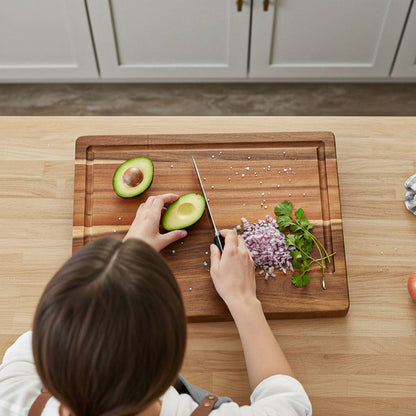 Shinrai Knives - Snijplank Acacia hout - Kopshout - 35 × 25 × 2.5 cm - Type 1 Houten snijplank Shinrai Knives 