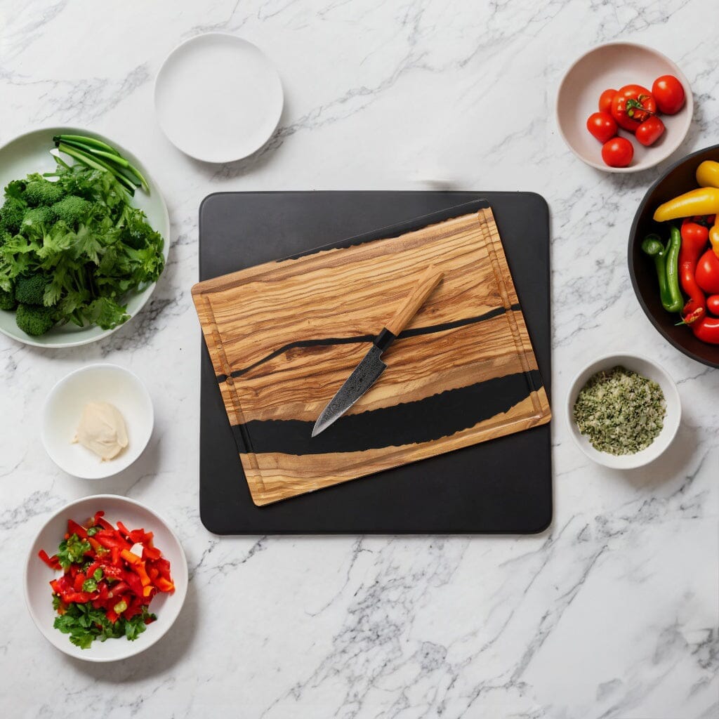 Shinrai Knives - Takumi Kaza 5-delige Damascus Messenset - Koksmes + Broodmes + Nakiri + Officemes + Schilmes Messenset Shinrai Knives 