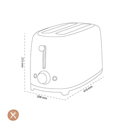 Smeg - Broodroosters | Wit | Jaren 50 | Toaster 2x4 Broodrooster Smeg 