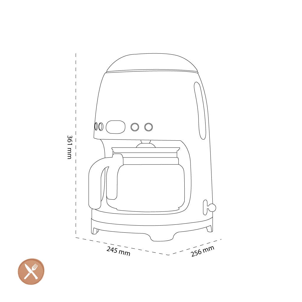 Smeg - Filterkoffiemachine | Wit | Jaren 50 | Filterkoffiemachine Filterkoffiemachine Smeg 