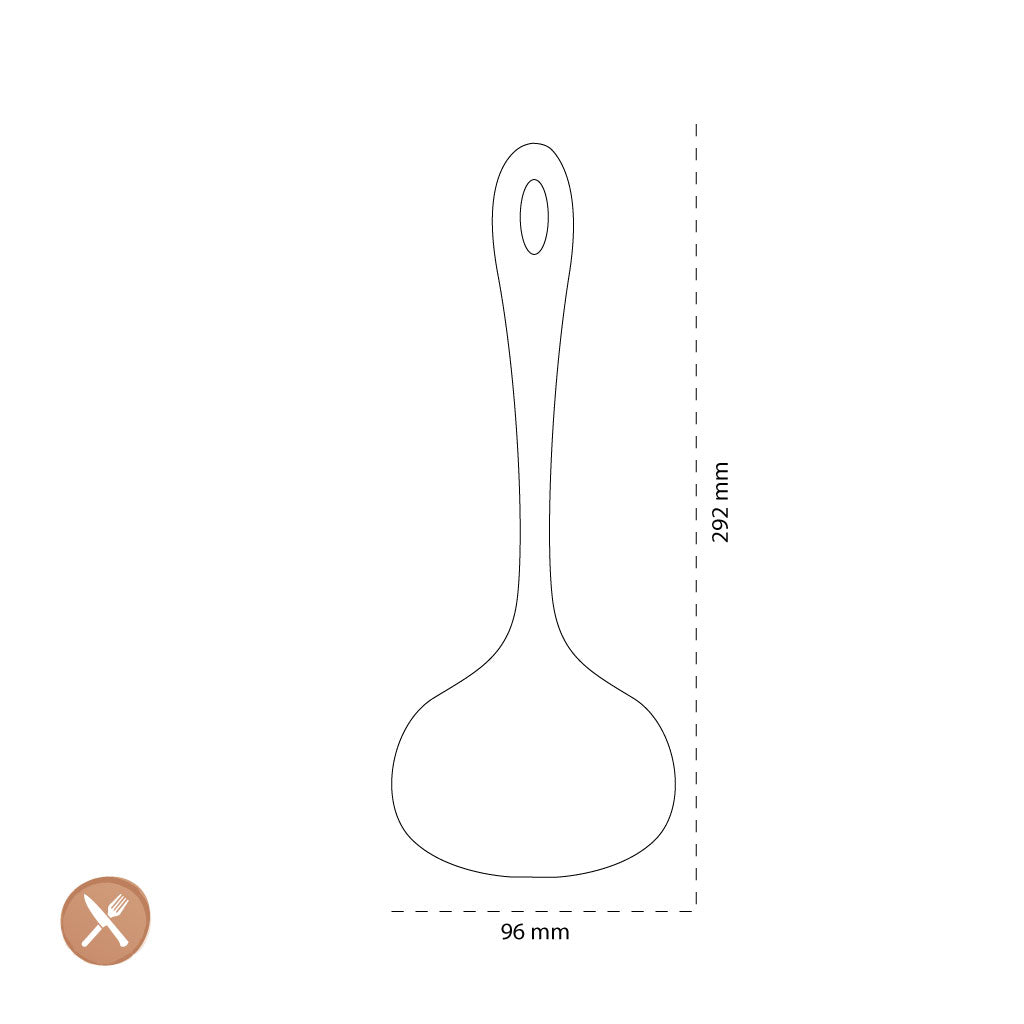 Outils2Cook - Cuillère à Soupe en Silicone Gris Muscade