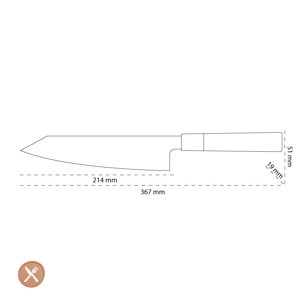 Shinrai Japan - Takumi Kaza Damaskus Kiritsuke 20 cm