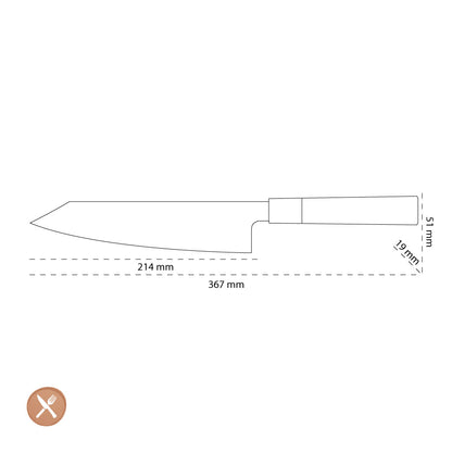 Shinrai Japan - Takumi Kaza Damaskus Kiritsuke 20 cm