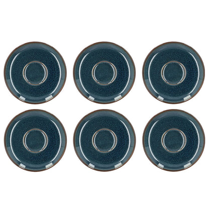 Villeroy & Boch - Crafted Denim - Koffieschotel 15cm, Set van 6 Schoteltjes Villeroy & Boch 