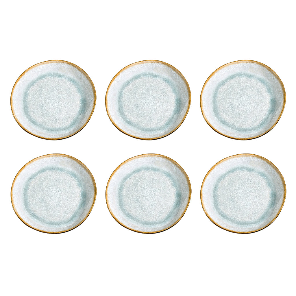 Medard de Noblat - Shadow Aqua Dessertteller 20,5 cm (6er-Set)