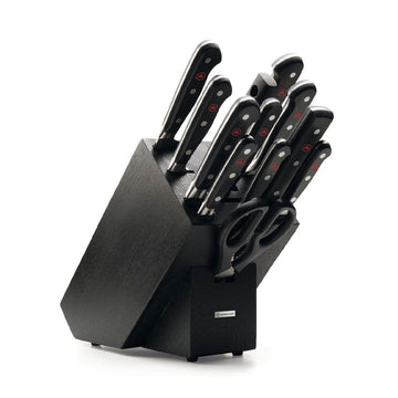 Wusthof - Classic Messenset 12-delig met zwart blok Messenset met blok Wusthof 