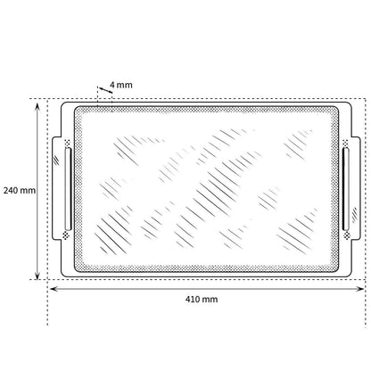 Eurolux - Teppanyaki plaat met grepen 41 x 24 x 2,5 cm - Flexinductie Grillplaat Eurolux 