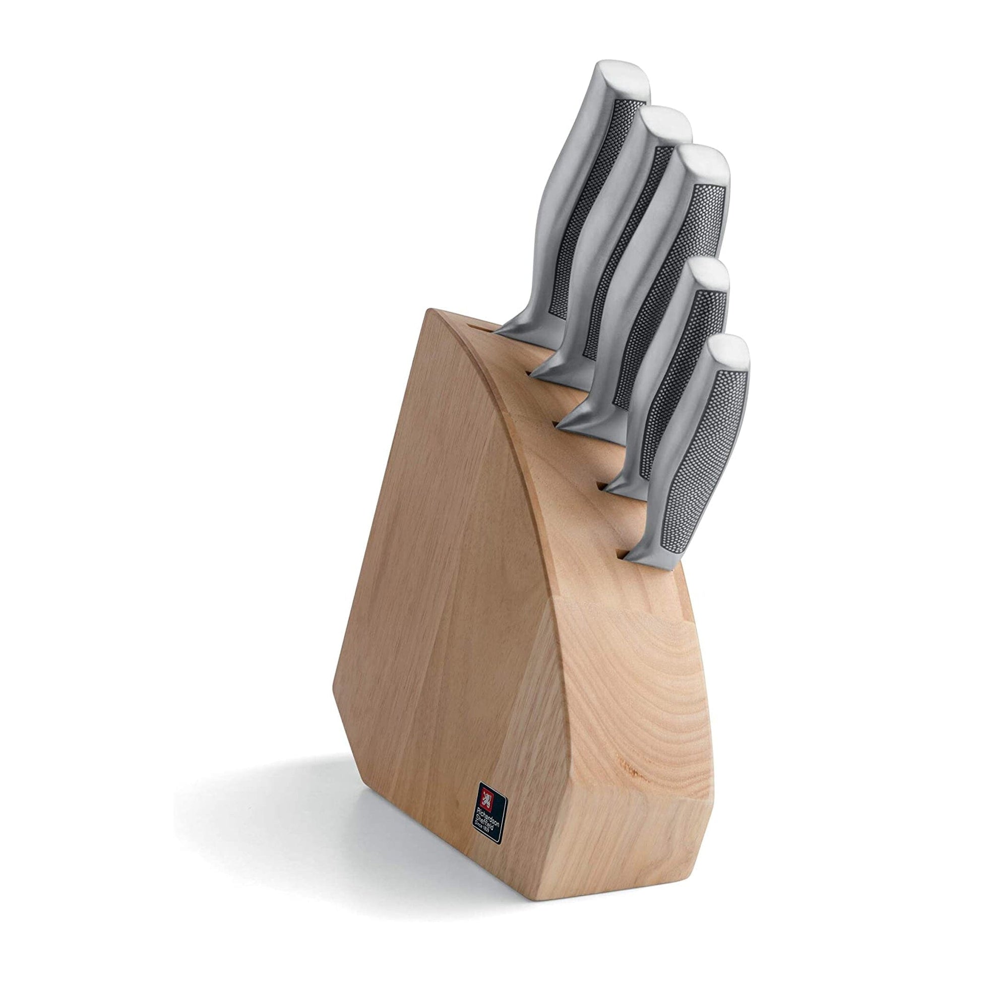 Richardson Sheffield - Sense 5 pc knife block - wood Messenset met blok Richardson Sheffield 